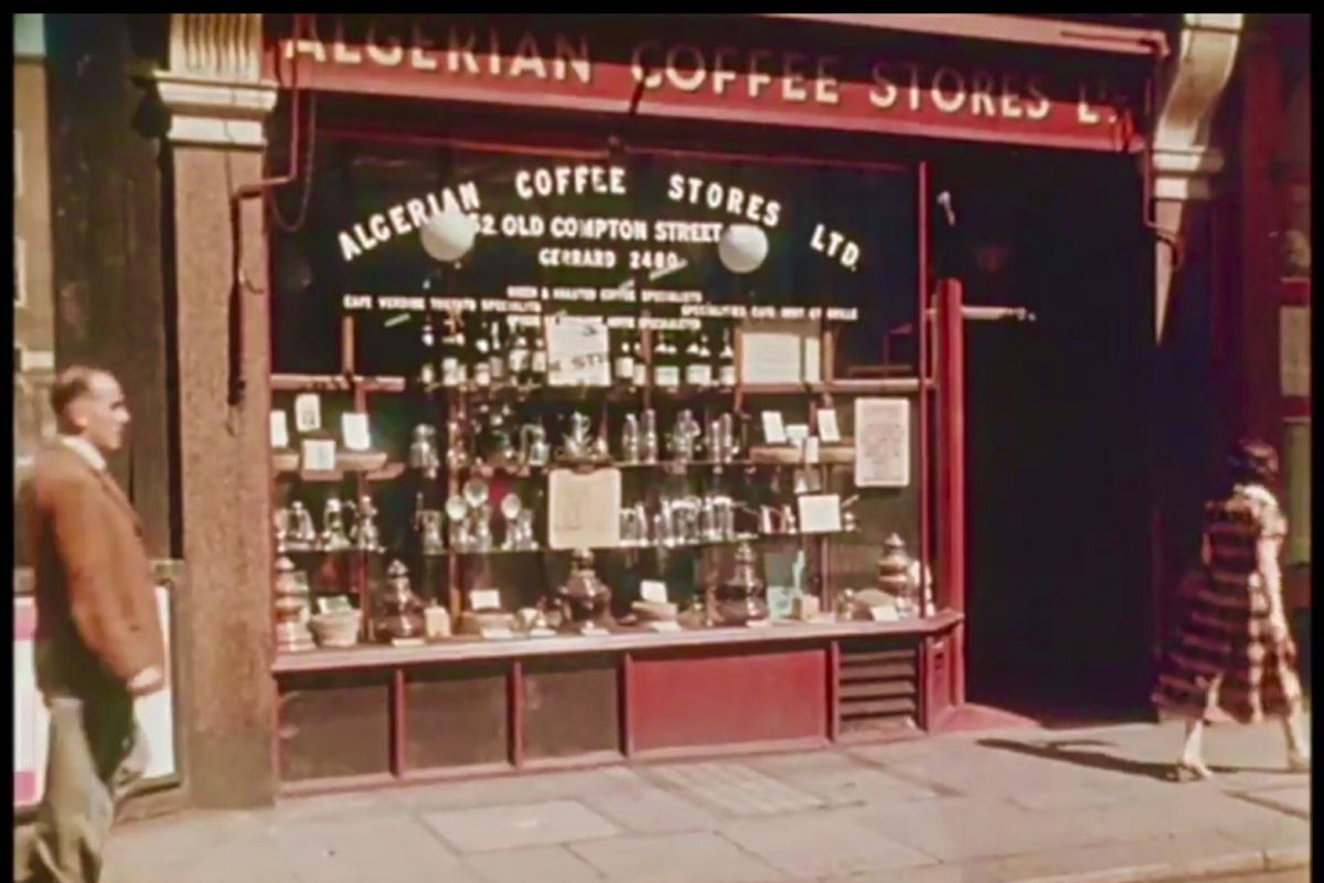 Algerian Coffee Shop old store front 