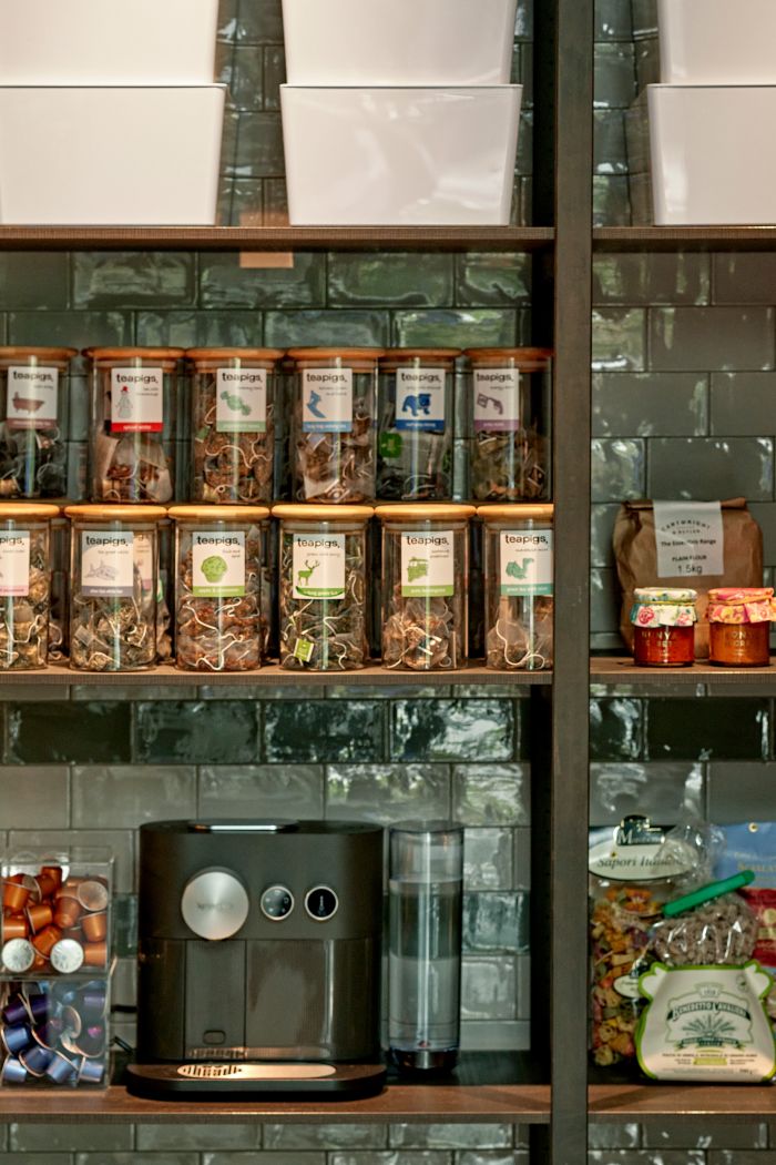 Neatly organised luxury kitchen pantry