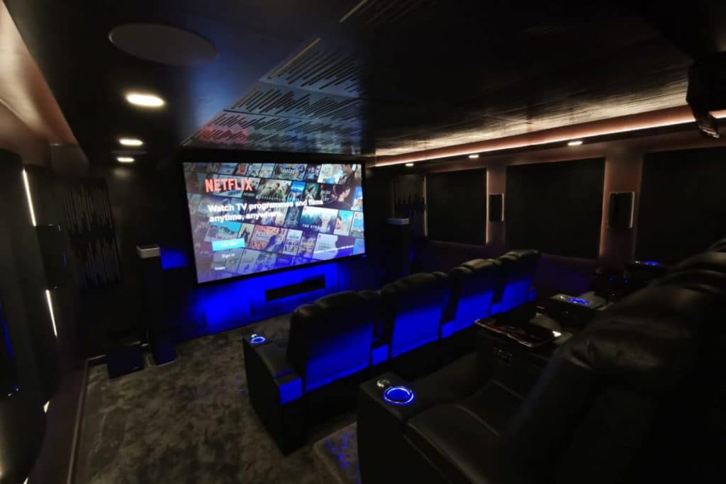 Luxury home media room.